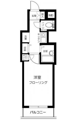 フェニックス新高円寺(1K/4階)の間取り写真