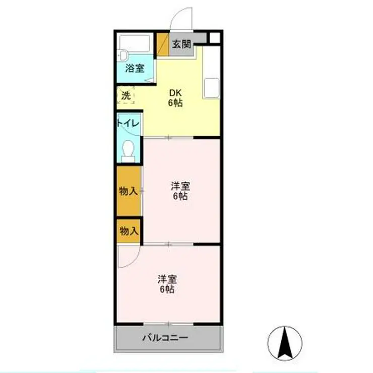 エムハイツ桜木 3階階 間取り