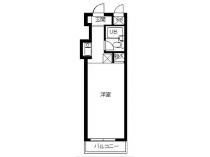 スカイコート千葉(1K/1階)の間取り写真