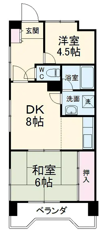 クレスト南浦和弐番館 2階階 間取り