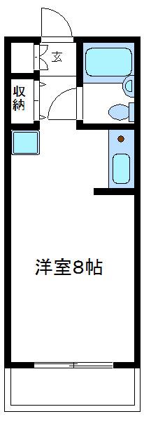 矢部カレッジフォーラム(ワンルーム/2階)の間取り写真