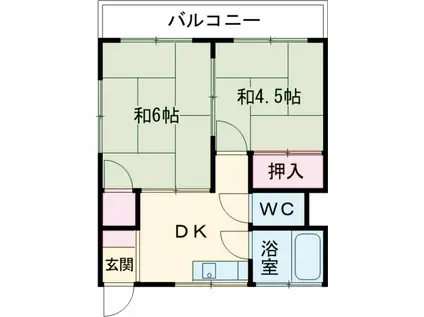 セブンハイツ(2K/3階)の間取り写真