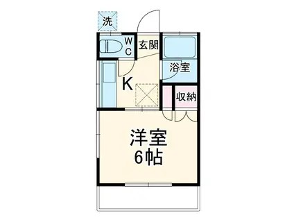 赤羽ハイツ(1K/1階)の間取り写真