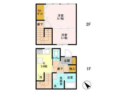 ＩＫマスヤ(2K)の間取り写真