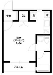 YSCOURT(ワンルーム/2階)の間取り写真