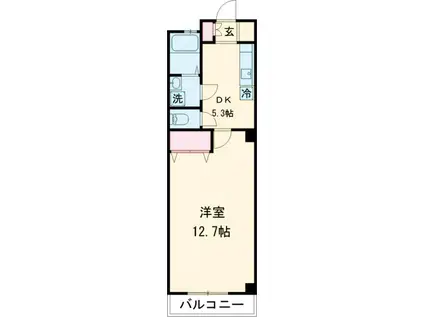 市川ハイム(1K/3階)の間取り写真