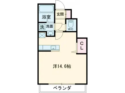 グリンゲイブルスの家(ワンルーム/1階)の間取り写真