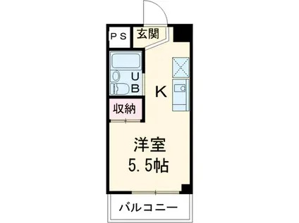 トーシンフェニックスマンション方南町(ワンルーム/4階)の間取り写真