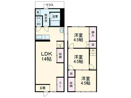 Ｌ＆Ｈ　2番館(3LDK)の間取り写真