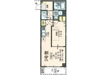 MARIETA(1LDK/1階)の間取り写真