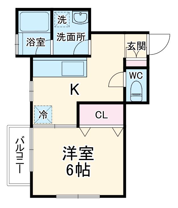 メイヨーヒルズ(1K/1階)の間取り写真