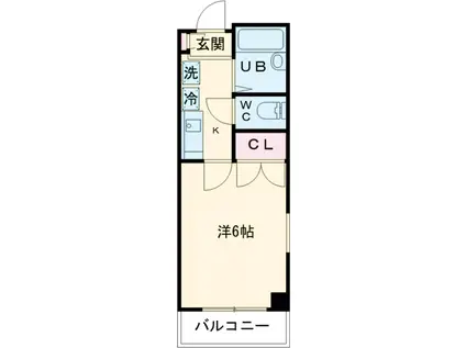 パールロイヤルYUKIⅢ(1K/2階)の間取り写真