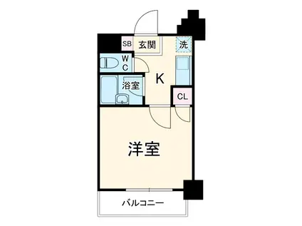 グランヴァン町田(1K/3階)の間取り写真