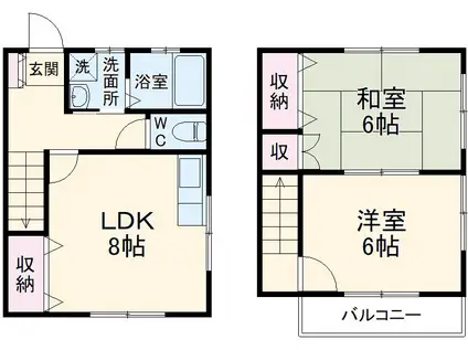 ハイツ横戸第３(2LDK)の間取り写真