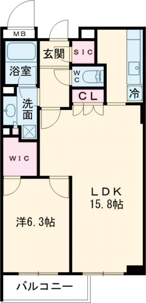 コンフォリア原宿(1LDK/2階)の間取り写真