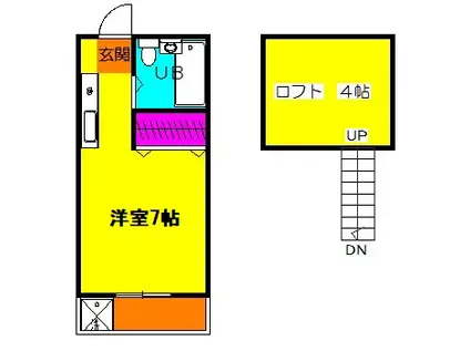 第3斉藤ハイツ(ワンルーム/2階)の間取り写真
