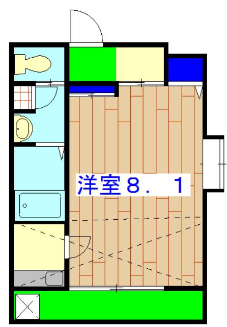 ニューエレガント東山(1K/1階)の間取り写真