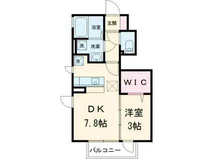 メイク クレエ(1DK/1階)の間取り写真