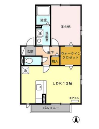 エスペランサ(1LDK/2階)の間取り写真