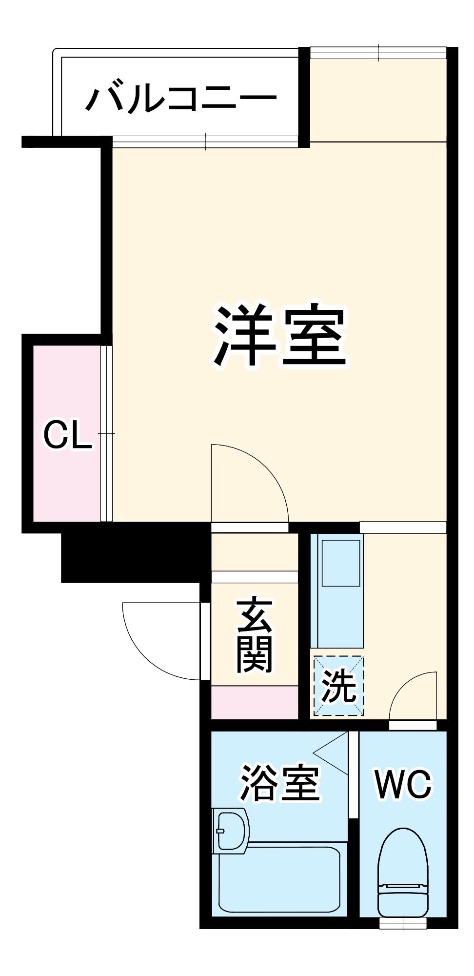 ベルメゾン長洲(1K/3階)の間取り写真