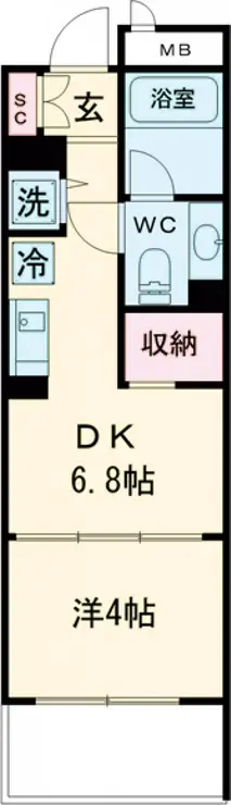 レジディア荻窪 6階階 間取り