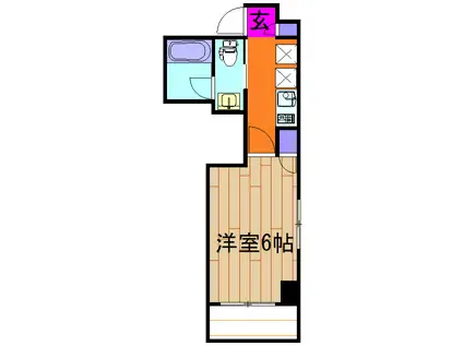 レーヴ町田Ⅴ.A(1K/11階)の間取り写真