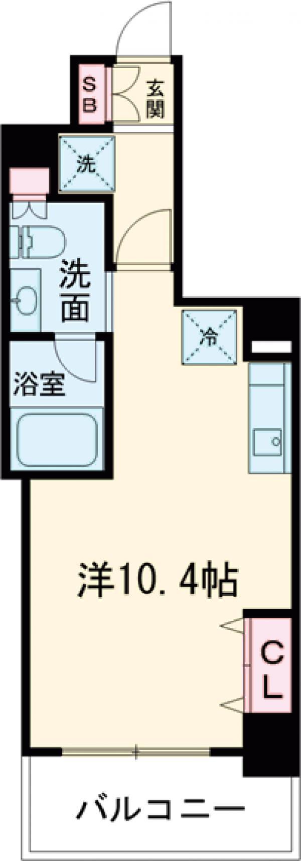 レジディア荻窪Ⅲ(ワンルーム/2階)の間取り写真