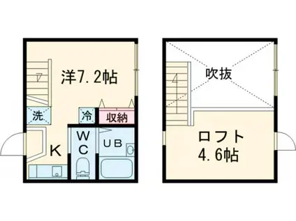 ノルド阿佐ヶ谷(ワンルーム/1階)の間取り写真