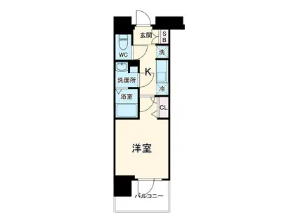 N-STAGE西川口(1K/13階)の間取り写真