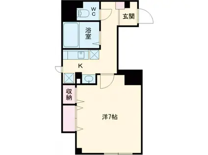 SOLA(1K/2階)の間取り写真