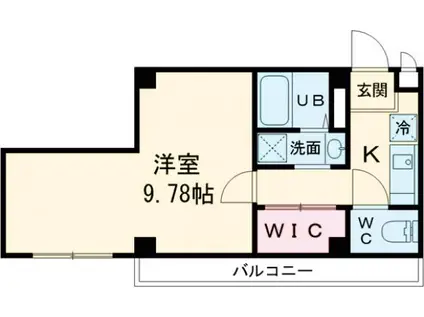 アンプルールフェールリリエンハイムⅡ(1K/3階)の間取り写真