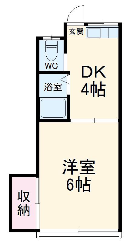 第7コーポ稲垣(1DK/1階)の間取り写真