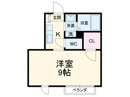 シャーメゾンヒロ(1K/1階)の間取り写真