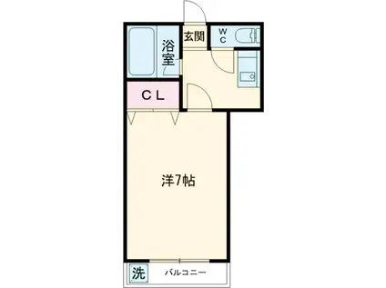 ウエストビレッジ14(1K/1階)の間取り写真