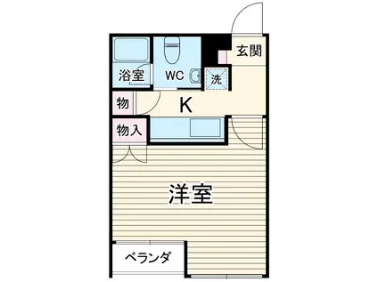 KT増田(1K/3階)の間取り写真