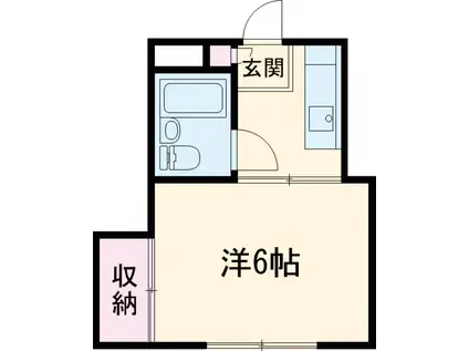 ヴィレッジ木下(1K/3階)の間取り写真
