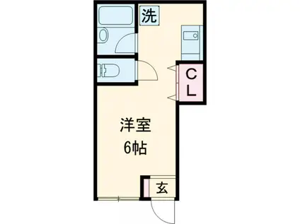 リーフハウス上水南町(1K/1階)の間取り写真