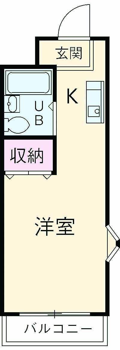 ハイム中原PART2(ワンルーム/2階)の間取り写真