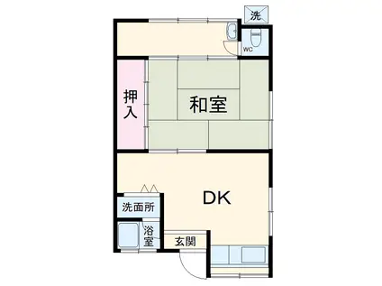 中久世貸家(1K)の間取り写真