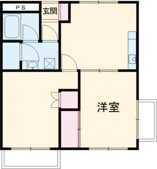 北越ビル(2DK/3階)の間取り写真