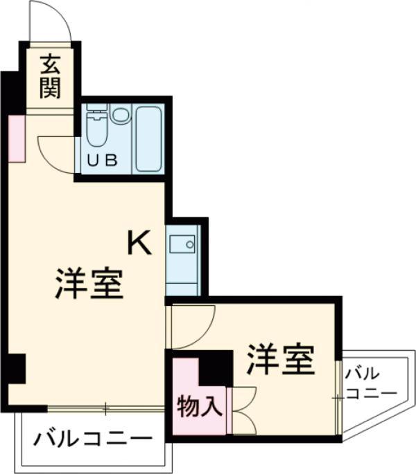 浅井ビル(1LDK/3階)の間取り写真
