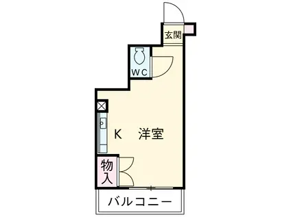 浅井ビル(ワンルーム/4階)の間取り写真