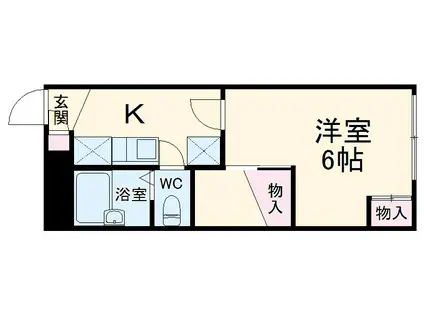 プレジール春日(1K/1階)の間取り写真