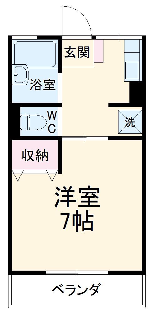 フェニックス(1K/2階)の間取り写真