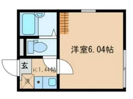 マーレ東あずま駅前(1K/1階)の間取り写真