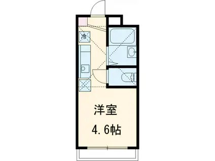 クライネスハイム国立(1K/2階)の間取り写真