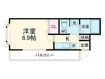 プリマベーラ(1K/1階)の間取り写真