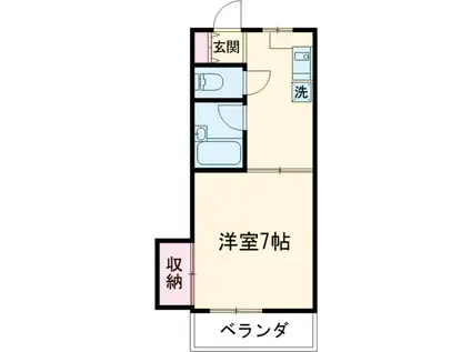 清和レジデンス2号棟(1K/2階)の間取り写真