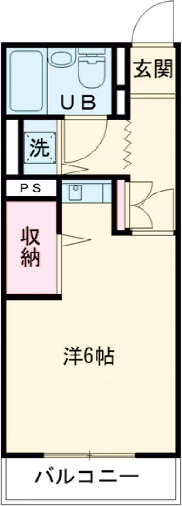 カメリアA・B(ワンルーム/2階)の間取り写真