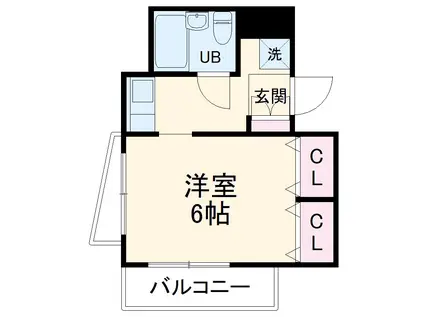 クレハブカ(1K/3階)の間取り写真